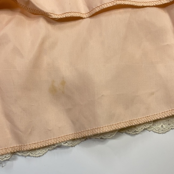 Vintage Alfred Angelo 60's Pink White Lace Long Sleeve High Neck Pioneer Dress - Picture 16 of 16